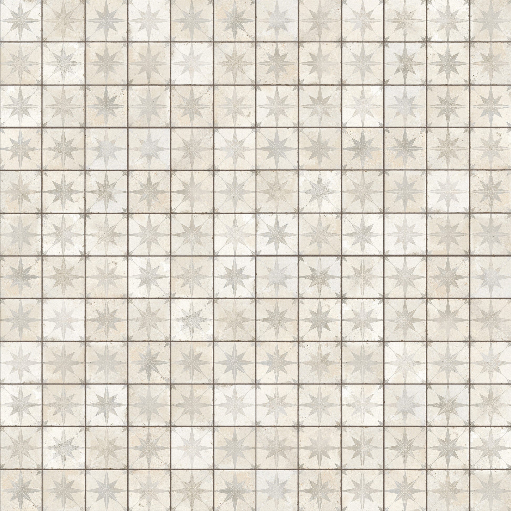 Affinity Tile Harmonia Kings Star White 13-in x 13-in Matte Ceramic Encaustic Floor and Wall Tile product image