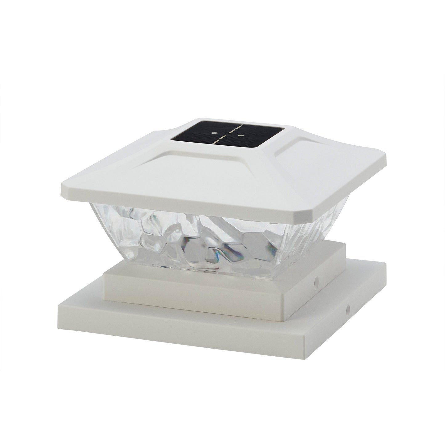 RELIABILT 4-in x 4-in 10-Lumen White Solar LED Outdoor Post Cap Light (5000 K)