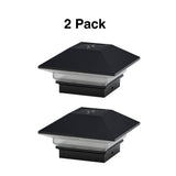 RELIABILT 3-in x 3-in 5-Lumen Black Solar LED Outdoor Post Cap Light (5000 K)