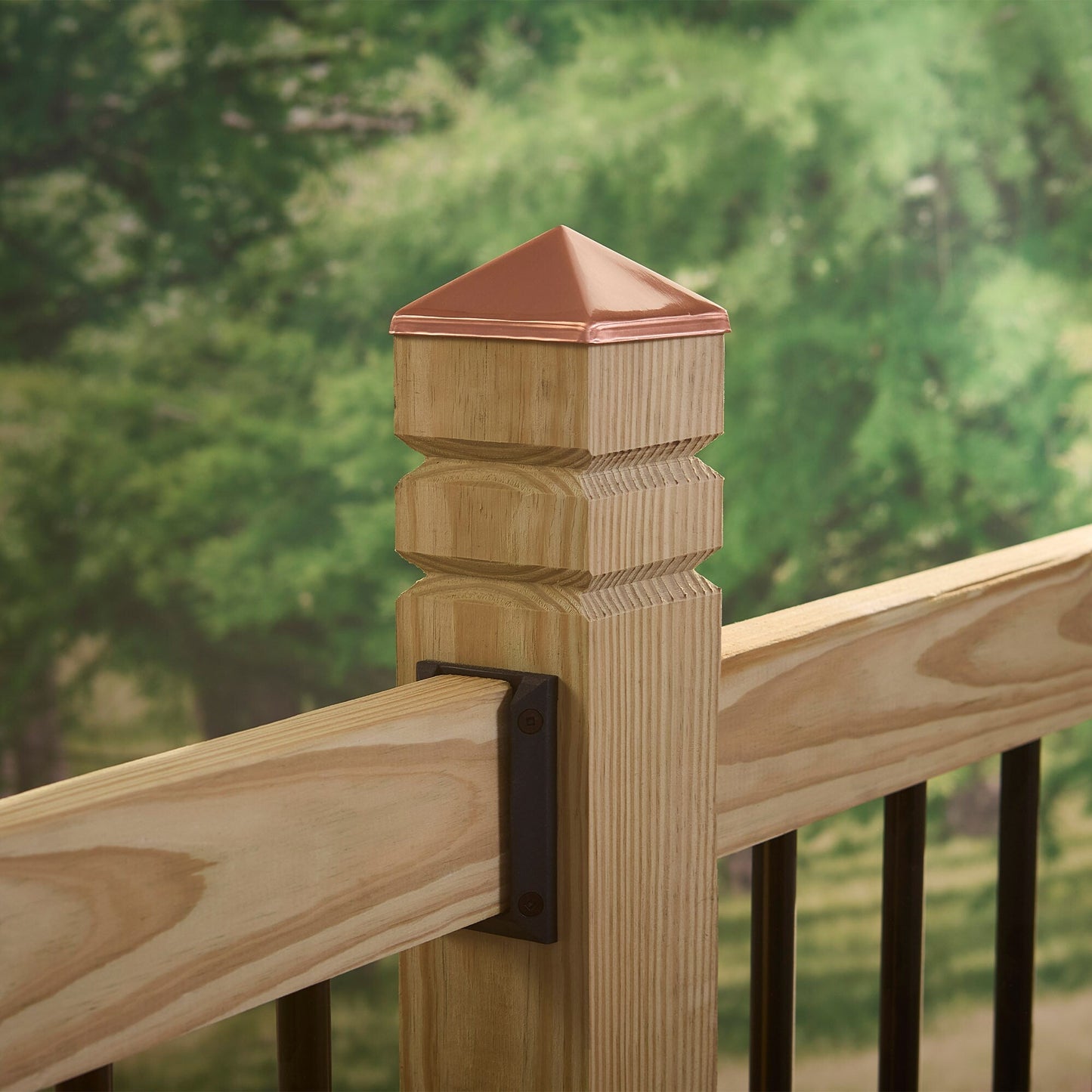 RELIABILT 4-in x 4-in Classic Copper Metal Deck Post Cap