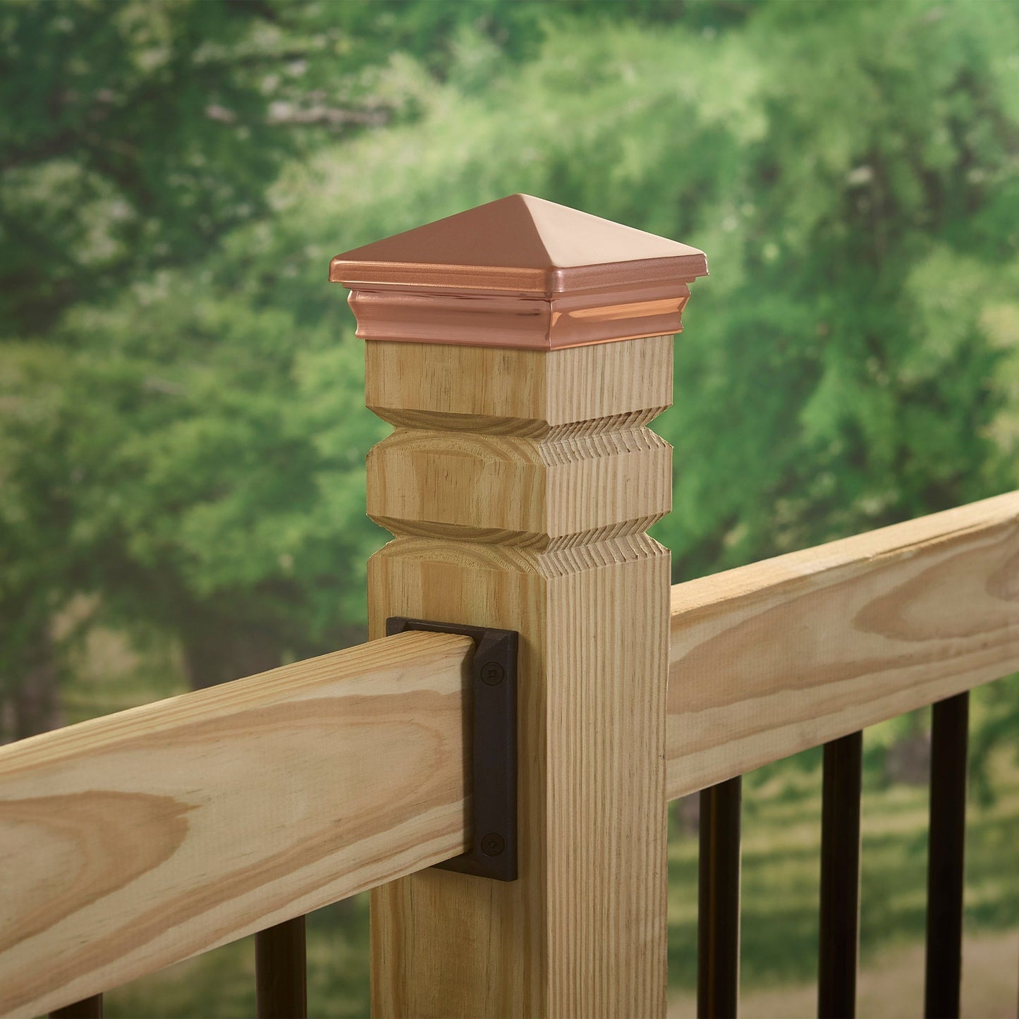 RELIABILT 4-in x 4-in Copper Metal Deck Post Cap