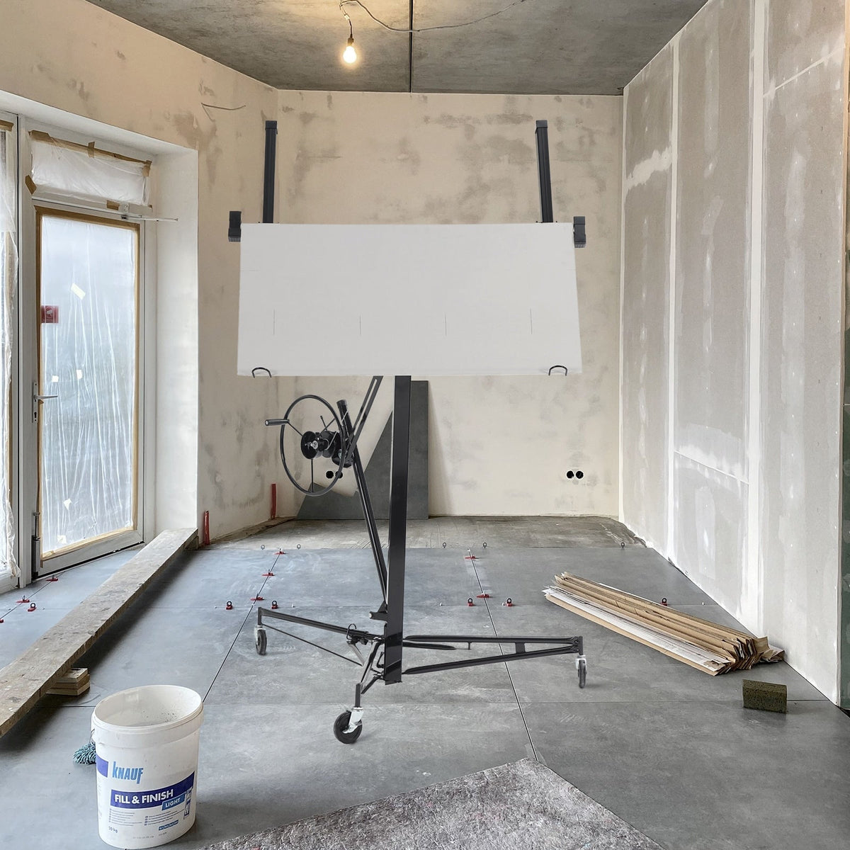 Maocao Hoom 13ft Drywall Lift 13-ft H x 53.5-in L x 53.5-in W Steel Drywall Lift