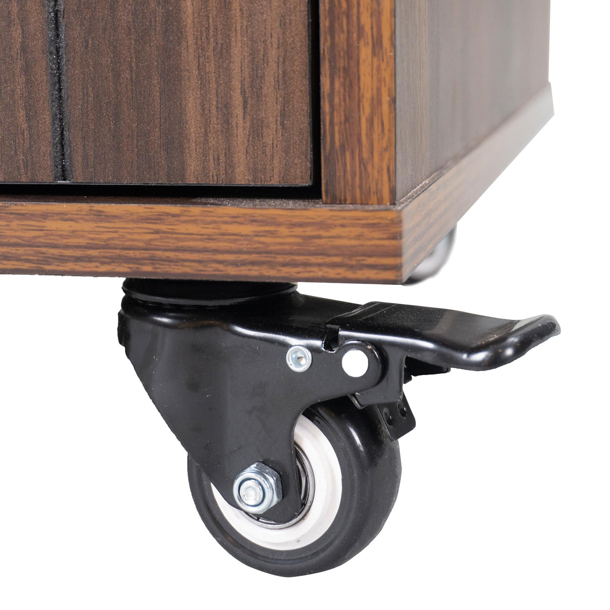 Bayfeve Kitchen Island with Trash Can Storage Cabinet, Kitchen Cart with Drop Leaf, Spice Rack, Towel Rack and Drawer, Rolling Kitchen Island on Wheels with Adjustable Shelf, Walnut Brown
