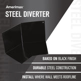 Amerimax 4-in x 8-in Black Galvanized Steel Step Flashing Diverter