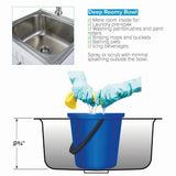 All-in-One 23.6 in. x 19.7 in. x 34.6 in. Particle Board Utility Sink and Cabinet with Faucet and Accessory Kit - Super Arbor