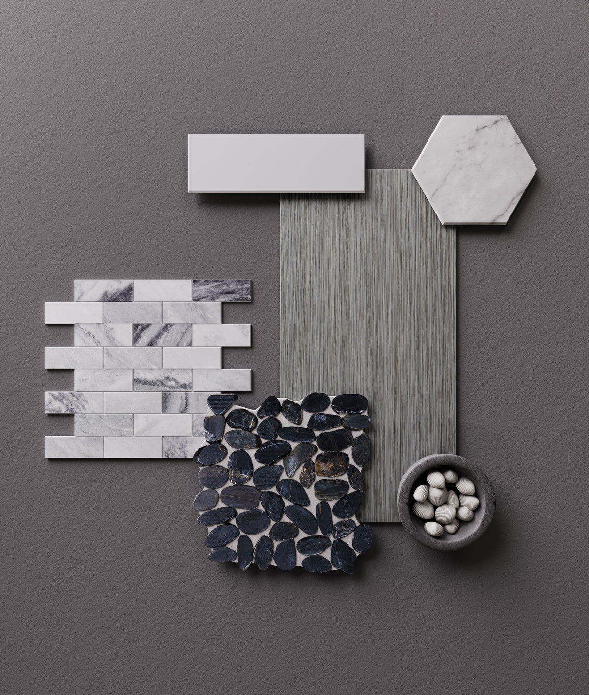 Satori River Rock Black 12-in x 12-in Natural Stone Mosaic Floor and Wall Tile (0.96-sq. ft/ Piece)
