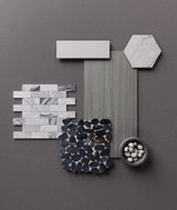 Satori River Rock Black 12-in x 12-in Natural Stone Mosaic Floor and Wall Tile (0.96-sq. ft/ Piece)