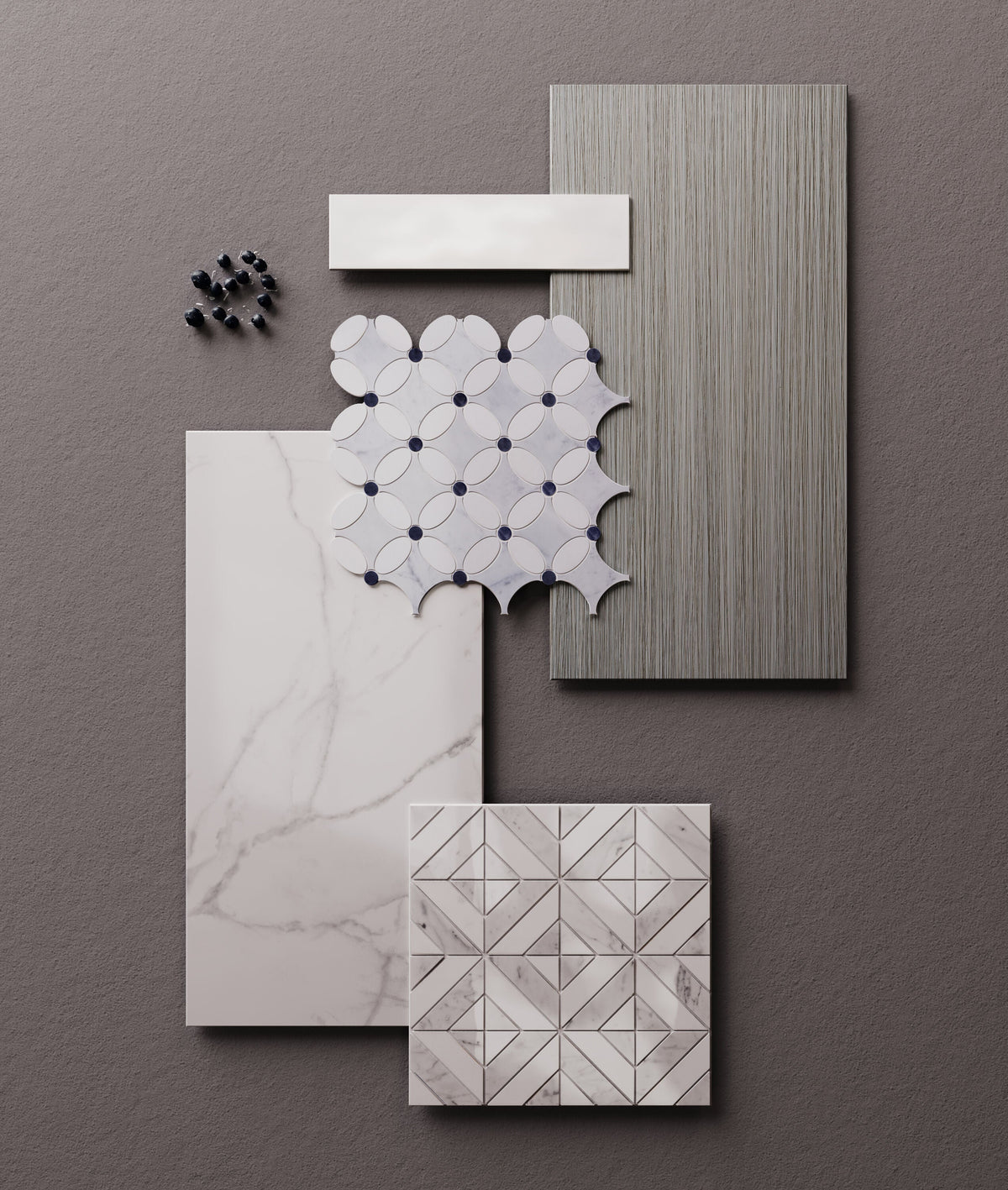 Satori Regent Carrara 10-in x 11-in Matte Porcelain Marble Look Mosaic Floor and Wall Tile (0.75-sq. ft/ Piece)