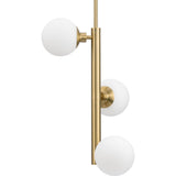 Progress Lighting Avec 3-Light Brushed Gold Modern/Contemporary White Glass Linear Medium Hanging Pendant Light