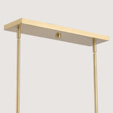 Progress Lighting Avec 5-Light Brushed Gold Modern/Contemporary White Glass Linear Large Hanging Kitchen Island Light