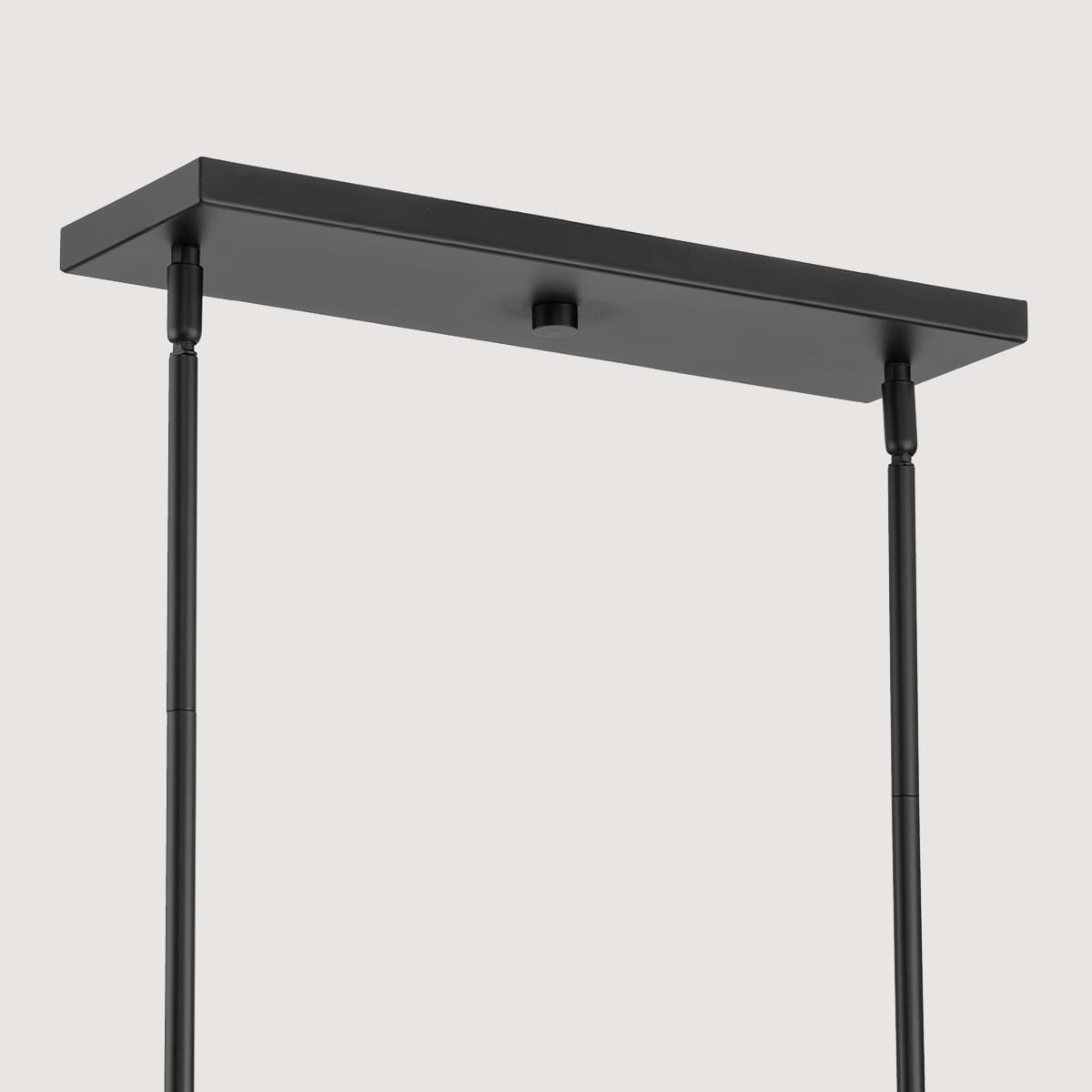 Progress Lighting Avec 5-Light Matte Black Modern/Contemporary White Glass Linear Large Hanging Kitchen Island Light