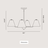 Progress Lighting Avec 4-Light Matte Black Modern/Contemporary Chandelier