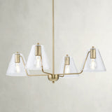 Progress Lighting Avec 4-Light Brushed Gold Modern/Contemporary Chandelier