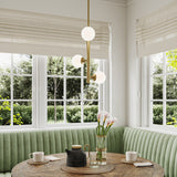 Progress Lighting Avec 3-Light Brushed Gold Modern/Contemporary White Glass Linear Medium Hanging Pendant Light