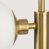 Progress Lighting Avec 3-Light Brushed Gold Modern/Contemporary White Glass Linear Medium Hanging Pendant Light