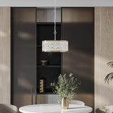 Progress Lighting Avec 3-Light Champagne Bronze Modern/Contemporary Drum Medium Hanging Pendant Light