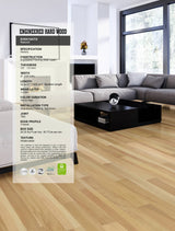 allen + roth Hickory Natural hardwood flooring — carton and plank detail