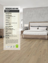 allen + roth White oak Yosemite hardwood flooring — carton and plank detail