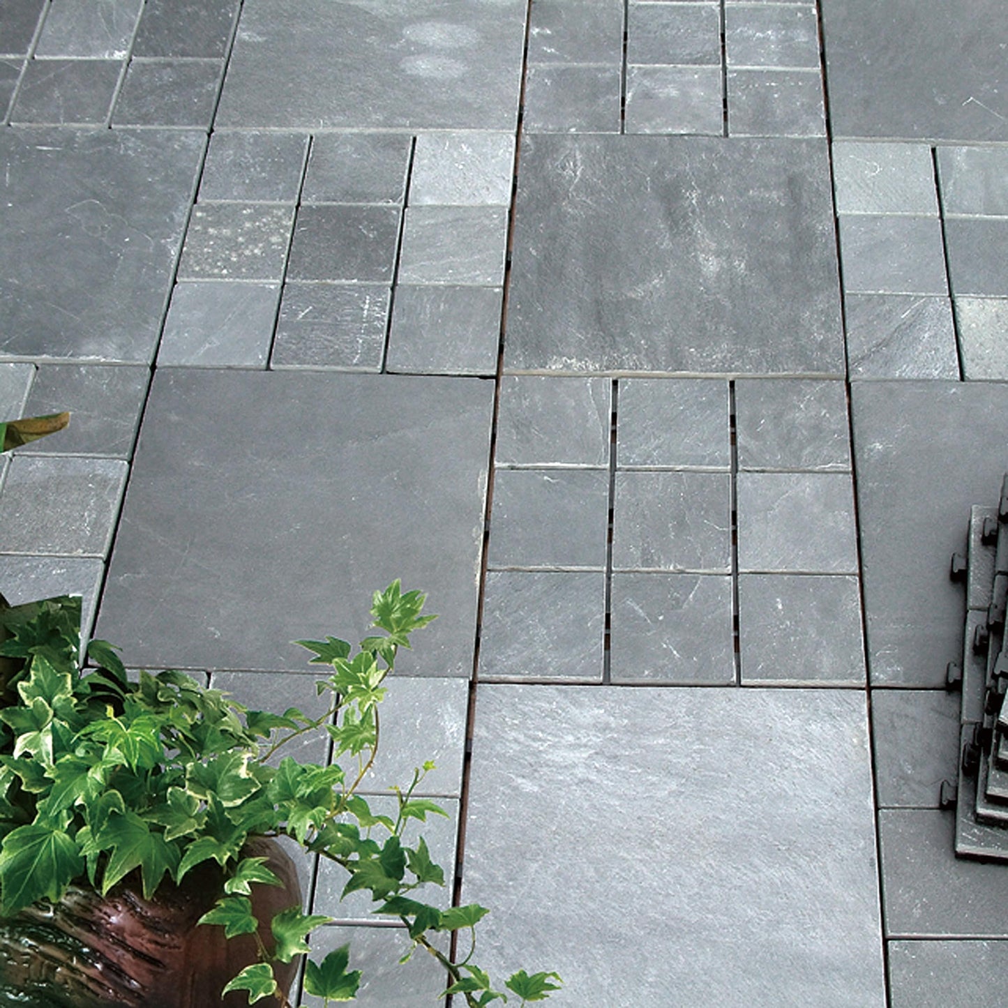 Courtyard Casual 11.81-in x 11.81-in 6-Pack Natural Slate Prefinished Polymer Deck Tile