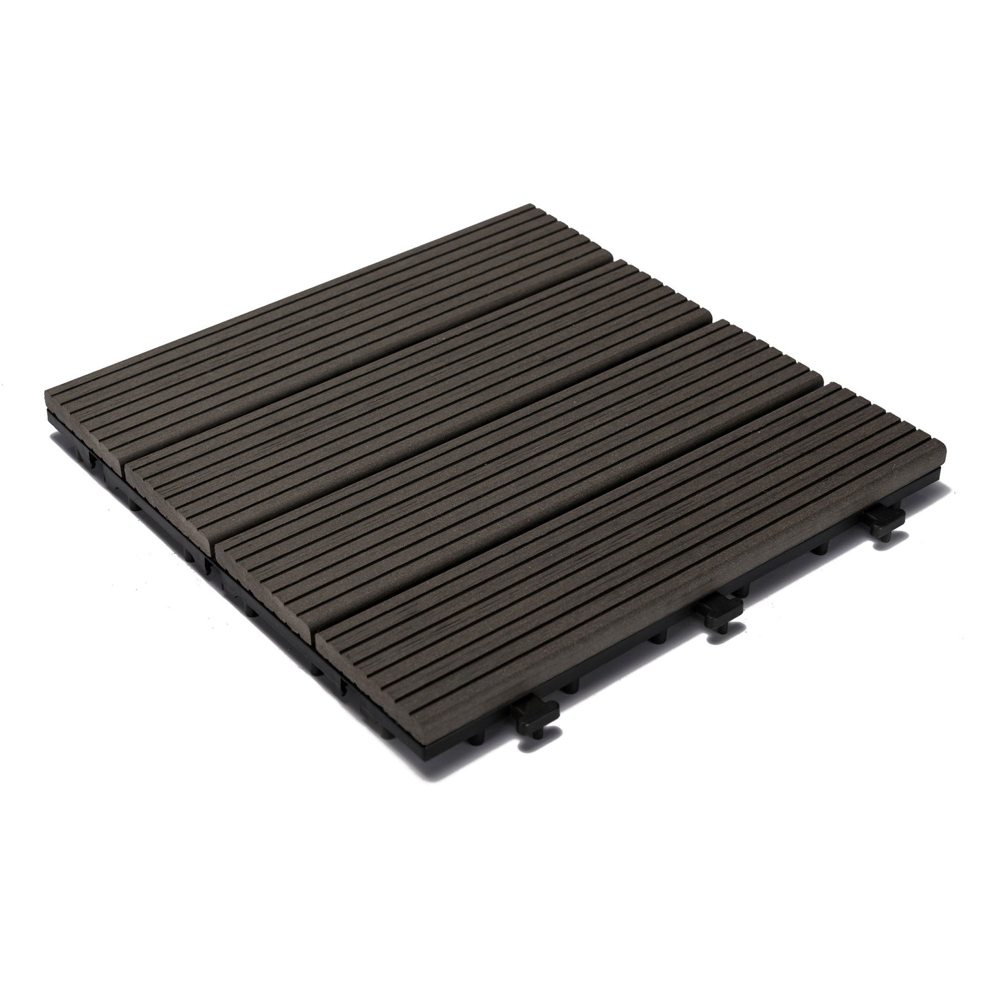 Courtyard Casual 12-in x 12-in 9-Pack Gray Prefinished Composite Deck Tile Transition