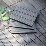 Courtyard Casual 12-in x 12-in 9-Pack Gray Prefinished Composite Deck Tile Transition