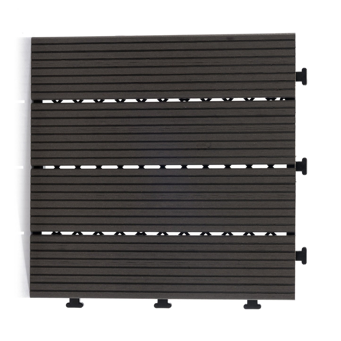 Courtyard Casual 12-in x 12-in 9-Pack Gray Prefinished Composite Deck Tile Transition