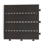 Courtyard Casual 12-in x 12-in 9-Pack Gray Prefinished Composite Deck Tile Transition