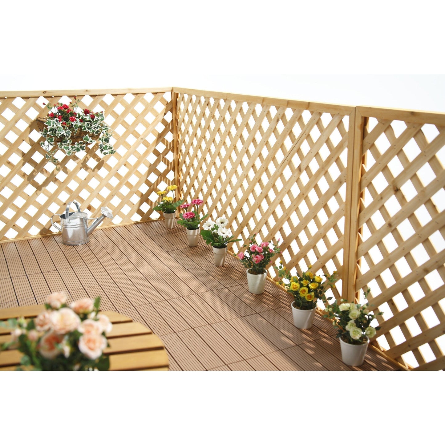 Courtyard Casual 12-in x 12-in 9-Pack Brown Prefinished Composite Deck Tile