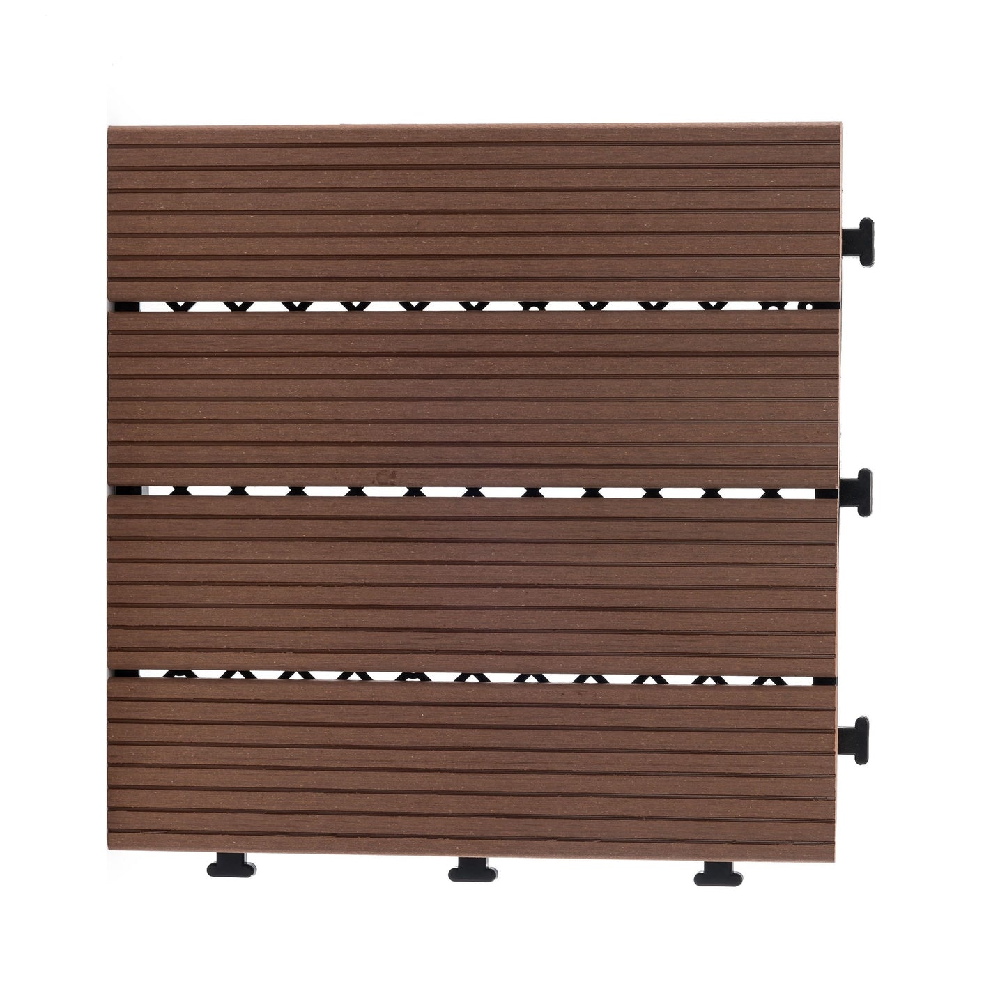 Courtyard Casual 12-in x 12-in 9-Pack Brown Prefinished Composite Deck Tile