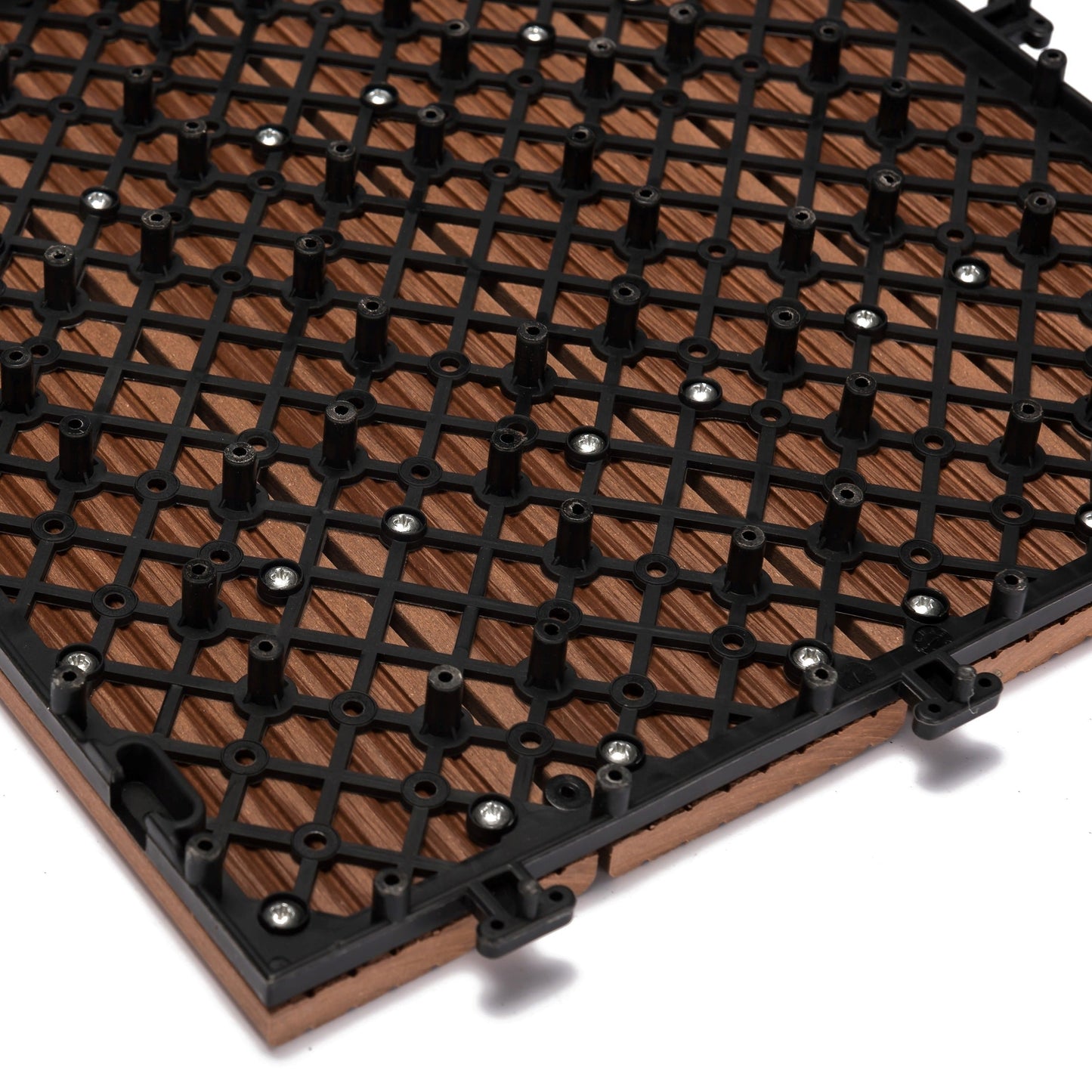 Courtyard Casual 12-in x 12-in 9-Pack Brown Prefinished Composite Deck Tile