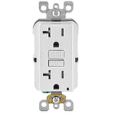 20 Amp 125-Volt Duplex SmarTest Self-Test Tamper Resistant GFCI Outlet, Black - Super Arbor