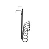 Voy 16-1/4 in. L Decorative 5-Hook Over the Door Rack in Black - Super Arbor