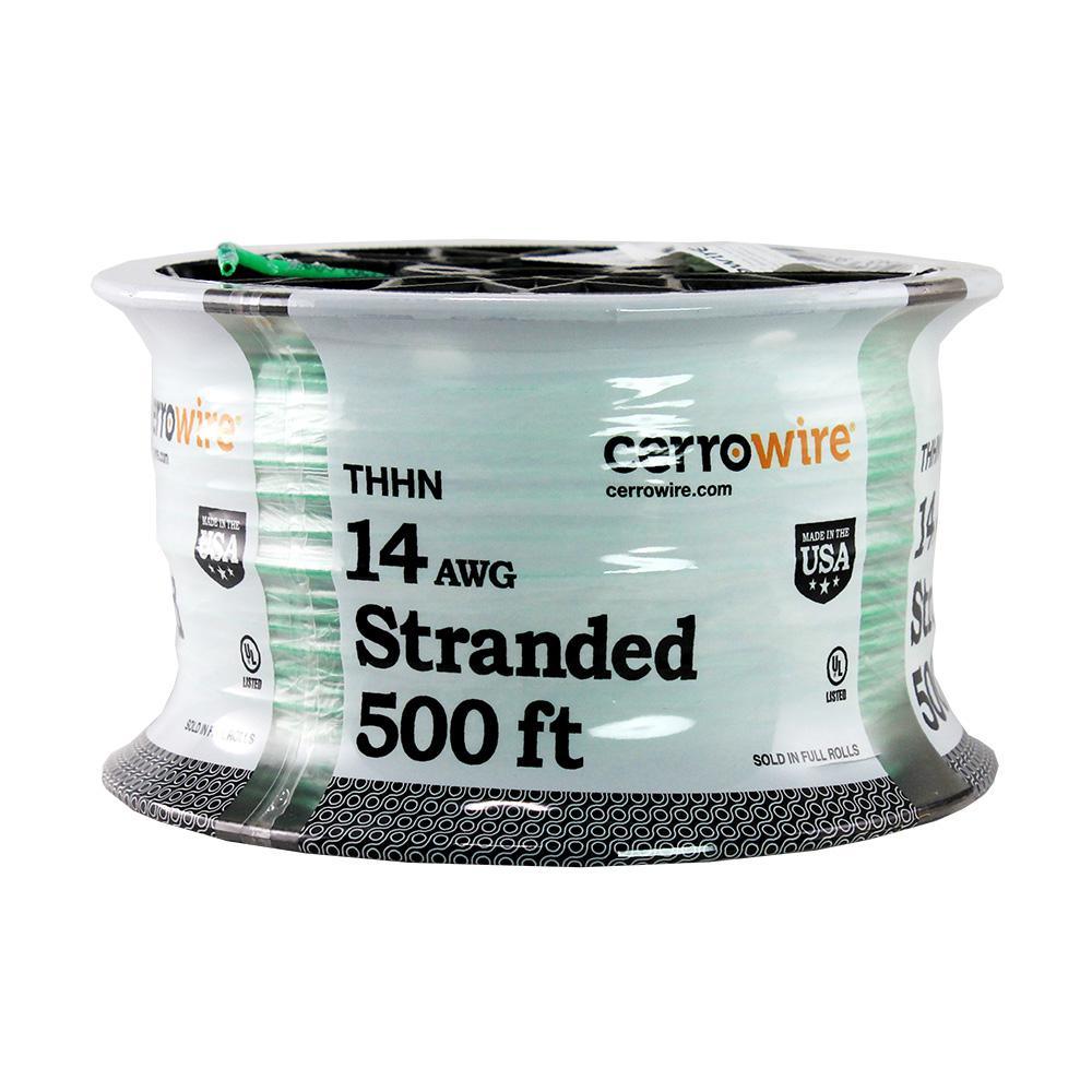 500 ft. 14/1 White Stranded THHN Wire - Super Arbor