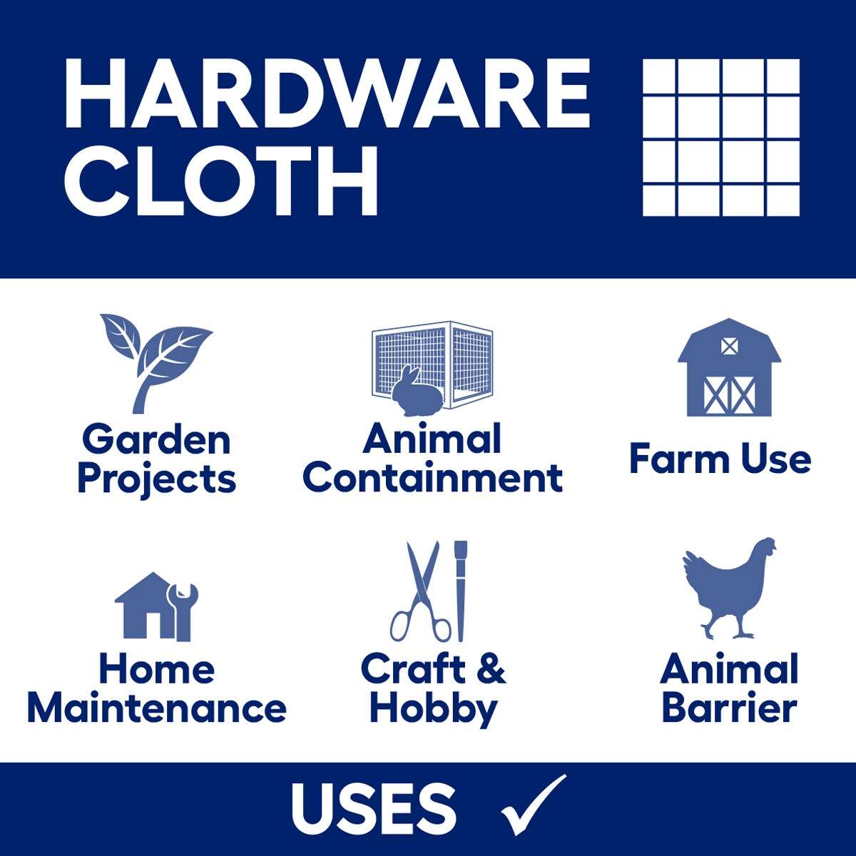 GARDEN CRAFT Gray Galvanized Steel Hardware Cloth Rolled Fencing with Mesh Size 1/2-in x 1/2-in