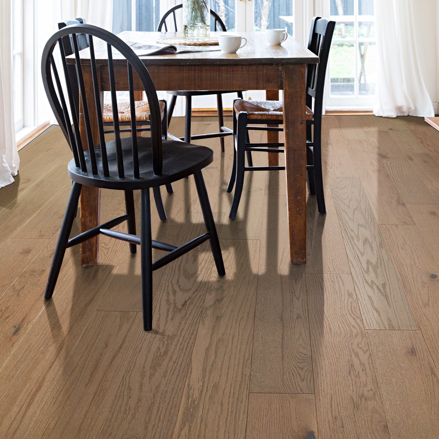 Shaw Oak Knox hardwood flooring — installed room view