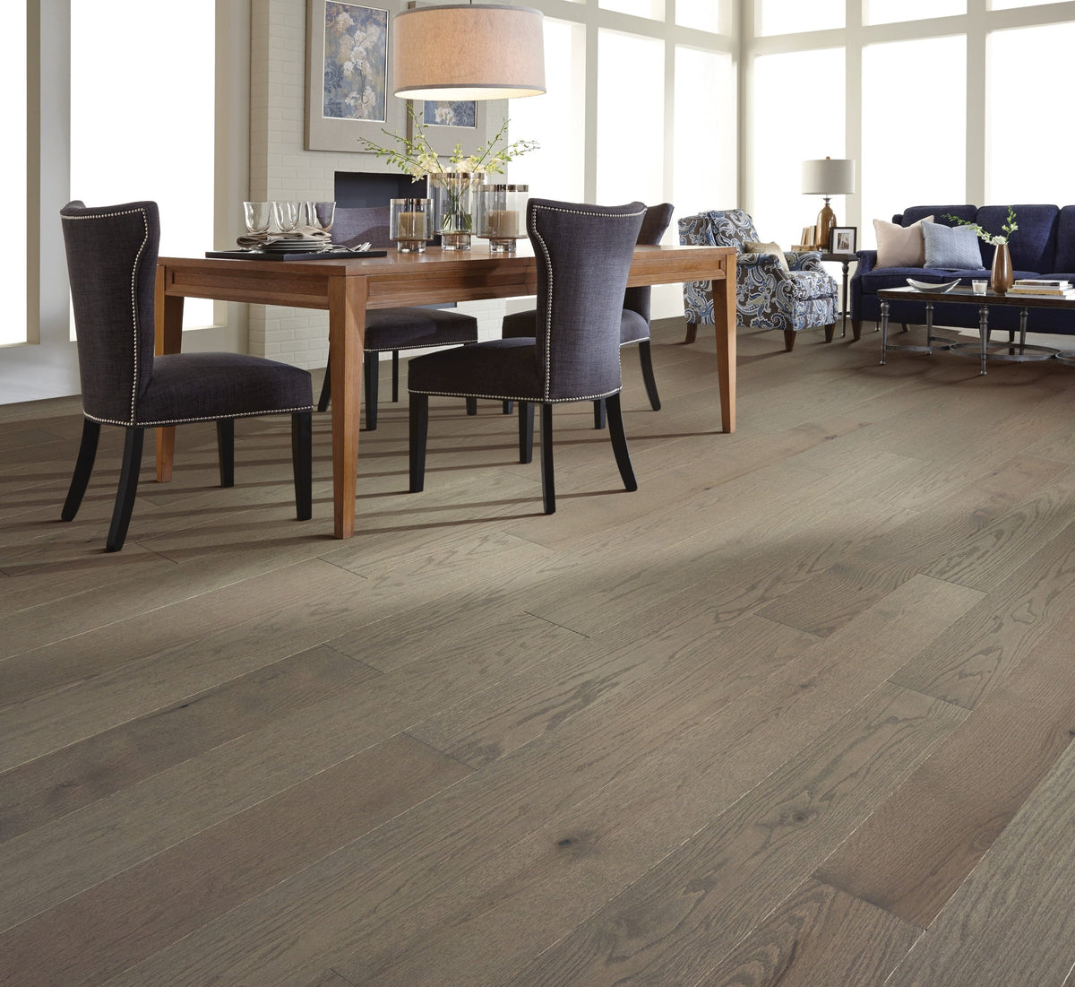 Shaw Oak Kaius hardwood flooring — installed room view
