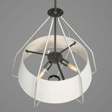 Progress Lighting Hangar 3-Light Brushed Nickel Mid-century Drum Large Hanging Pendant Light