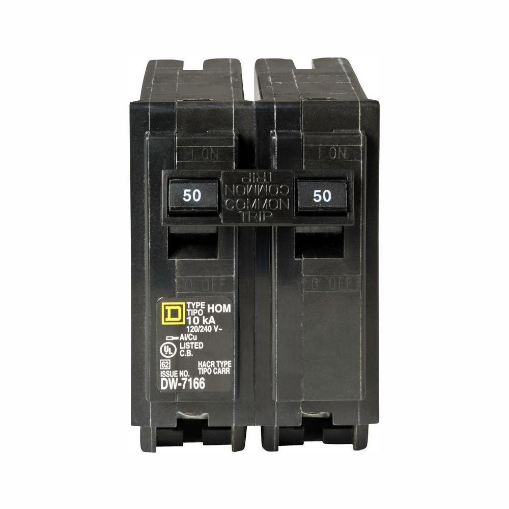 Homeline 50 Amp 2-Pole Circuit Breaker