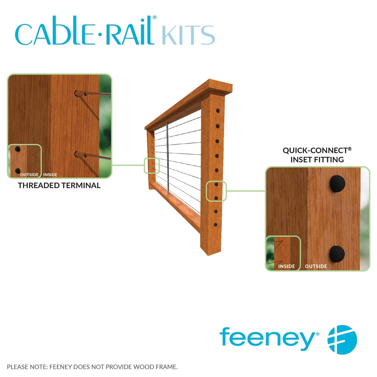 Feeney 40-ft Stainless Steel Cable Hardware Kit