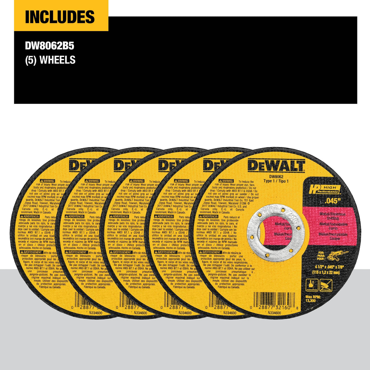 DEWALT Aluminum Oxide 4.5-in 60-Grit Grinding Wheel