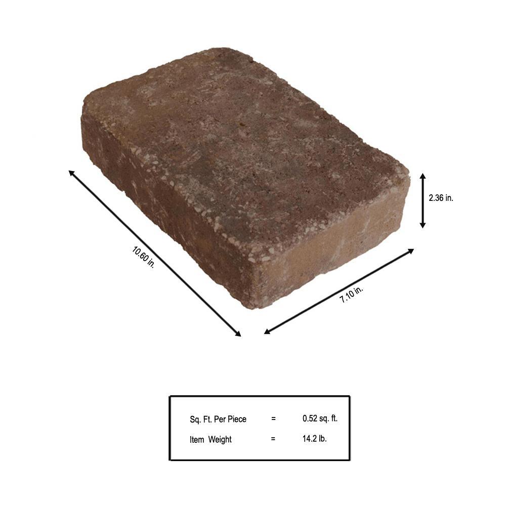 Marseilles 10.5 in. x 7 in. x 2.25 in. Carriage House Beige/Charcoal Concrete Paver - Super Arbor