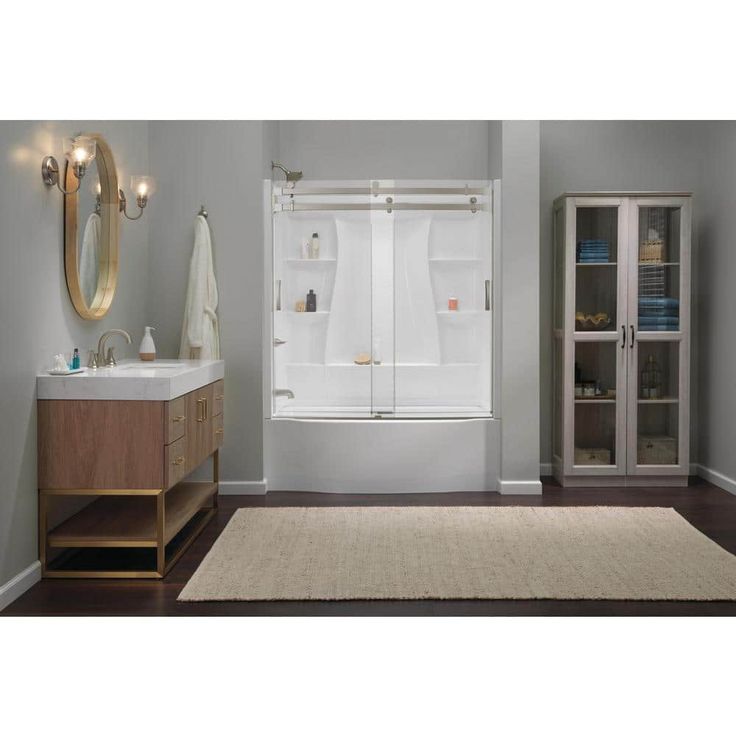 Classic 500 Curve 32 in. x 60 in. x 60 in. Rectangular Tub/Shower Combo Unit in White