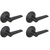Freedom Matte Black Hall and Closet Door Lever (4-Pack)