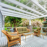 Tuftex PolyCarb 2.17-ft x 6-ft Corrugated Clear Polycarbonate Roof Panel