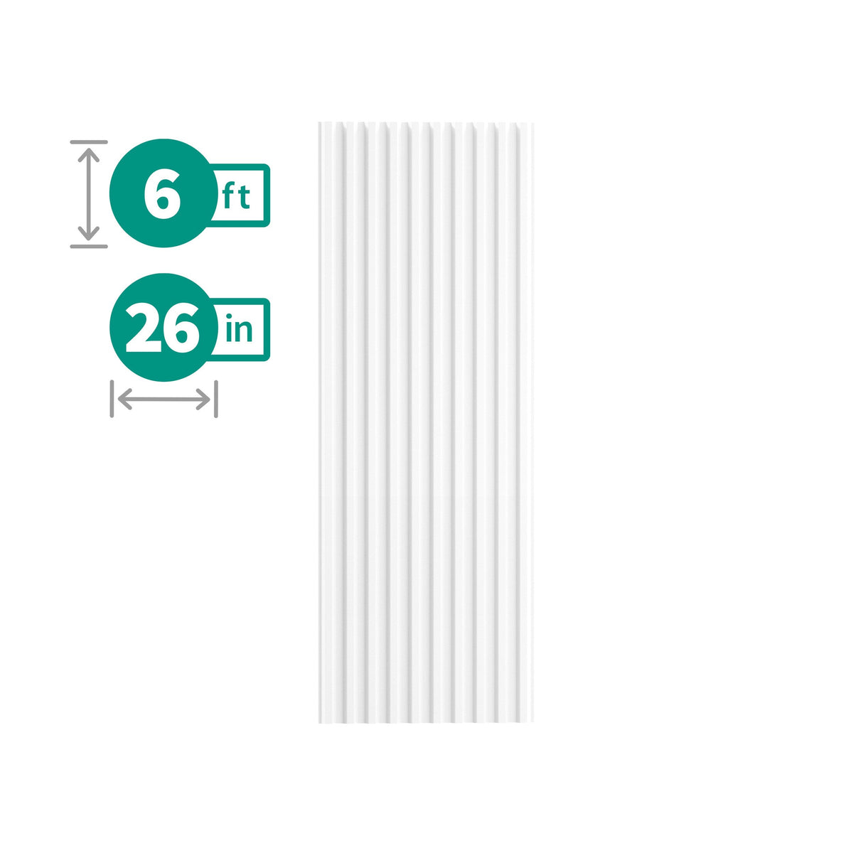 Tuftex PolyCarb 2.17-ft x 6-ft Corrugated White Opal Polycarbonate Roof Panels, 10-Pack