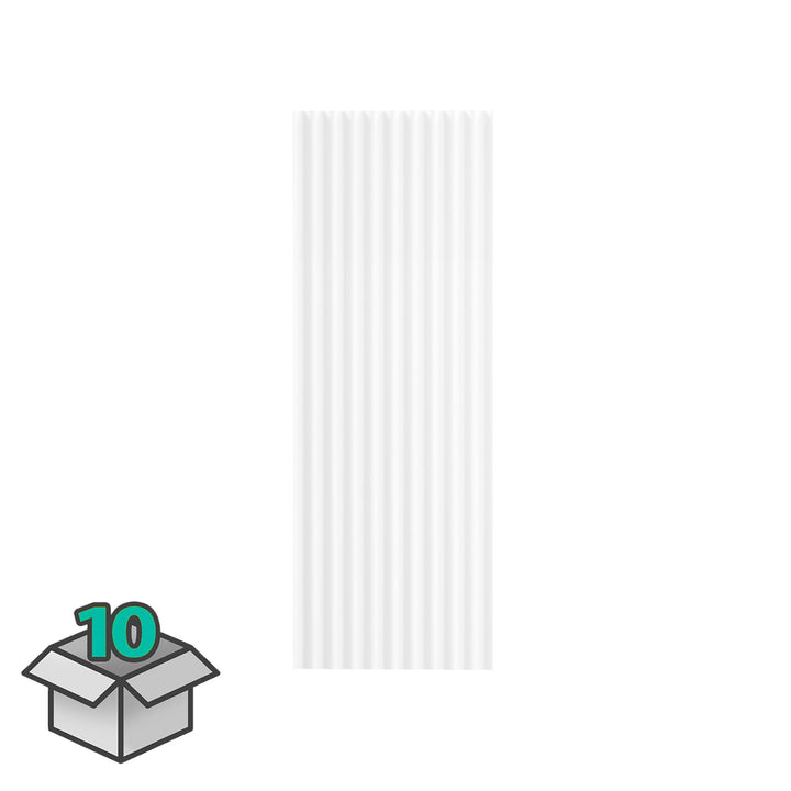 Tuftex SeaCoaster 2.17-ft x 6-ft Corrugated White Opal PVC Roof Panels, 10-Pack