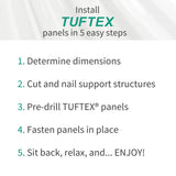 Tuftex SeaCoaster 2.17-ft x 6-ft Corrugated Clear PVC Roof Panels, 10-Pack