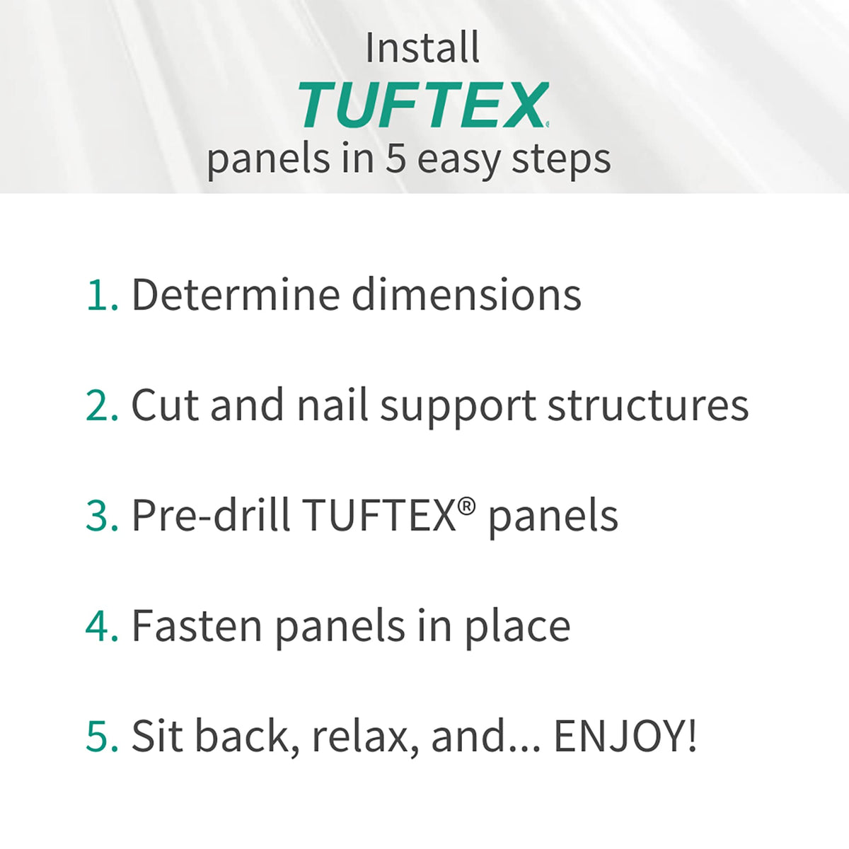 Tuftex PolyCarb 2.17-ft x 6-ft Corrugated Clear Polycarbonate Roof Panel