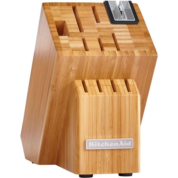 12-Piece Classic Forged Brushed Stainless Steel Knife Set with Bamboo Storage Block