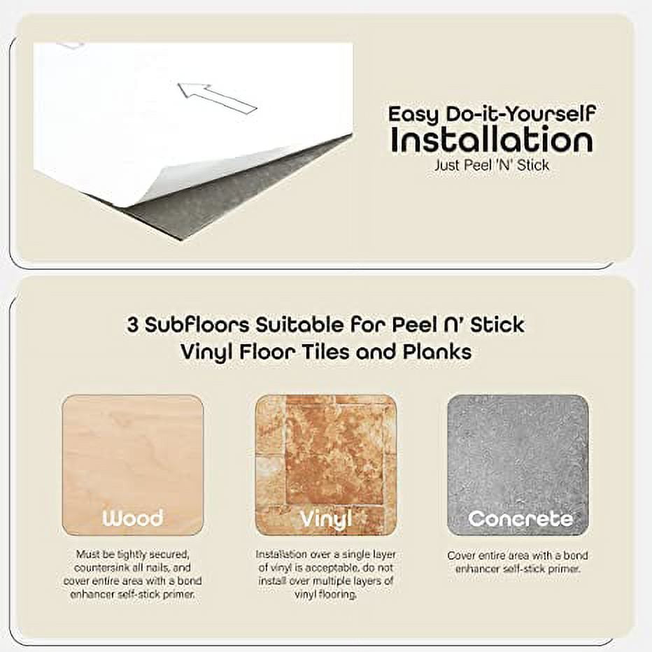 Achim Nexus Self-Adhesive Vinyl Floor Tile, 12 x 12 in, Charcoal Grey Wood — 20 Tiles Cover 20 sq ft